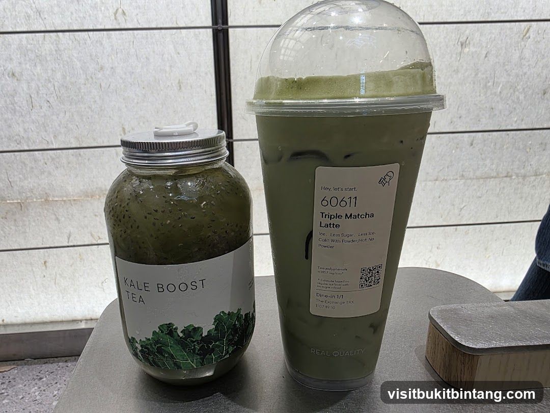 Matcha Latte and Kale Boost Tea
