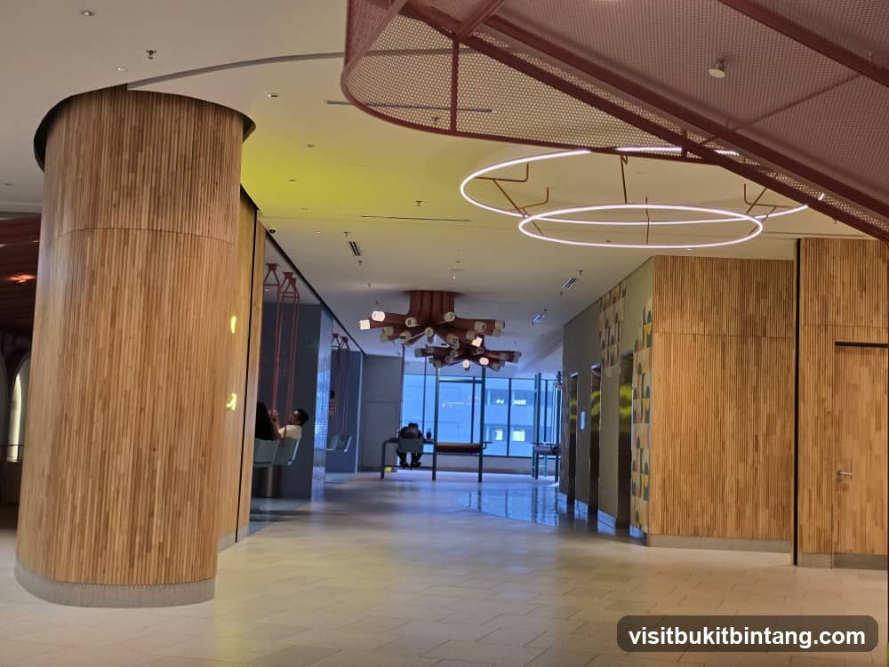 Modern Interior with Wood Accents and Unique Lighting