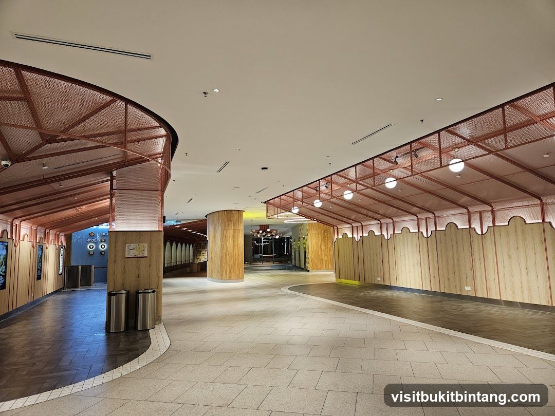 Interior of a modern shopping mall or cinema lobby