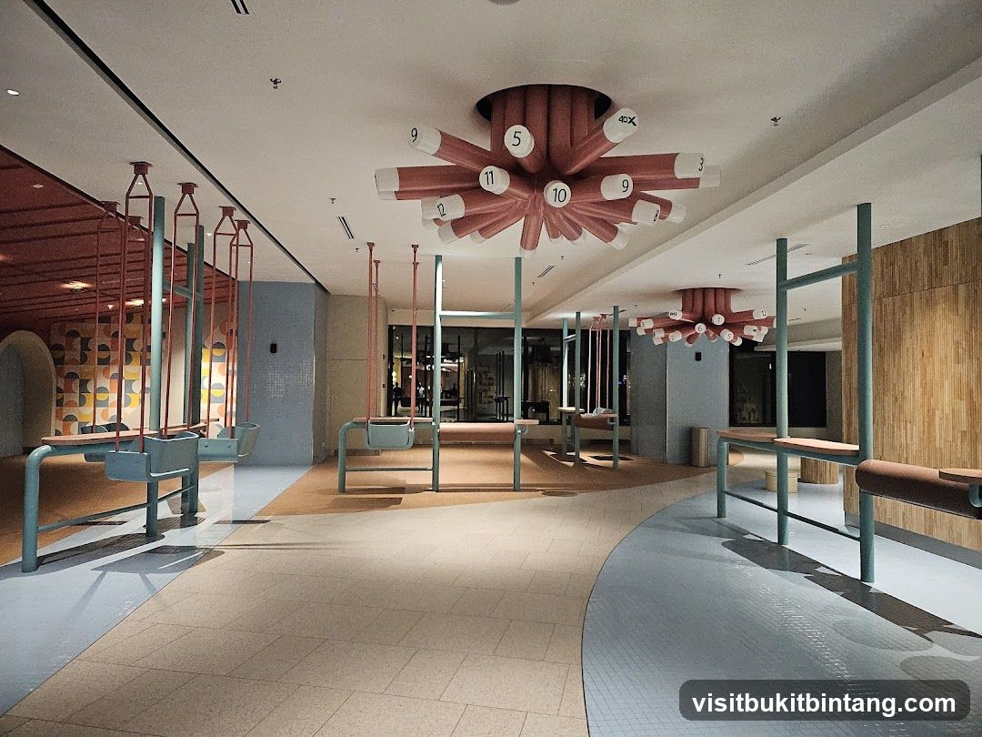 Modern Waiting Area with Swings