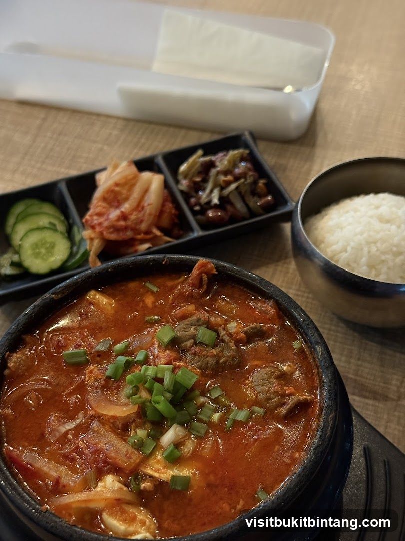 Korean Stew with Side Dishes