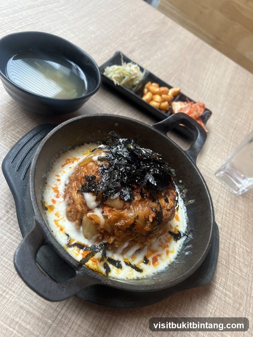 Kimchi Fried Rice with Cheese