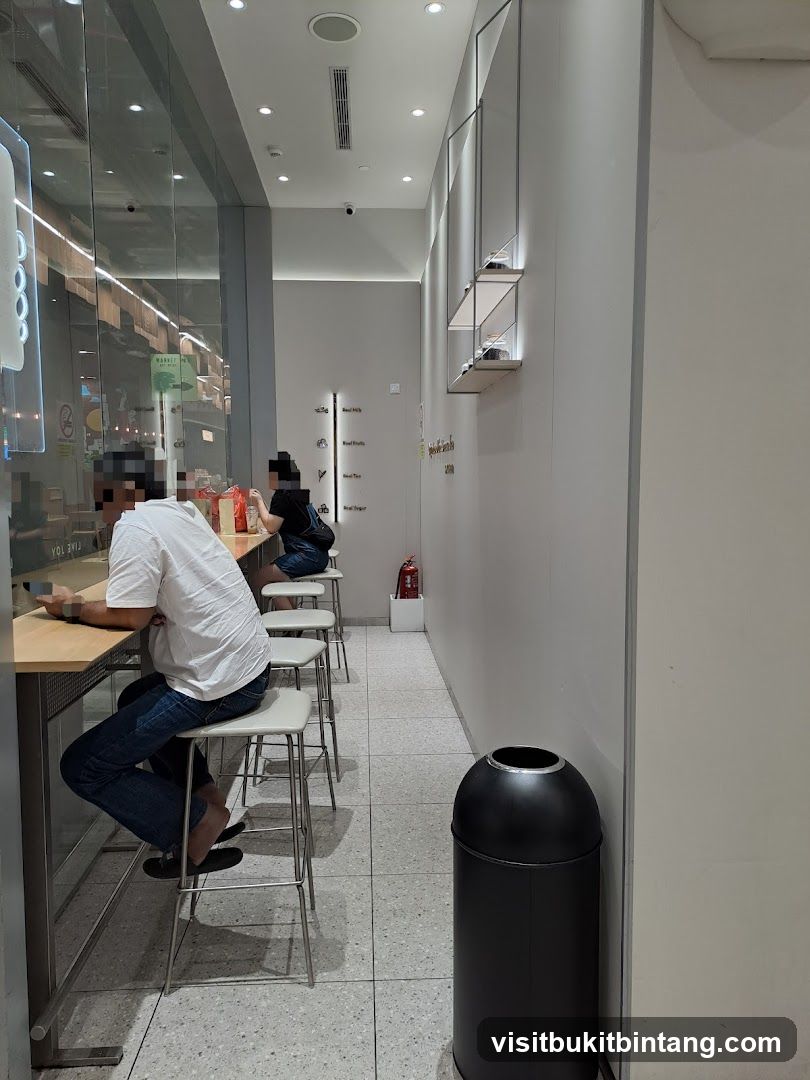 Interior of a cafe with seating