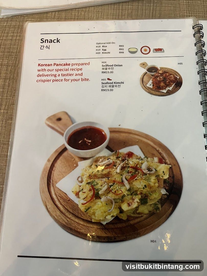 Snack Menu