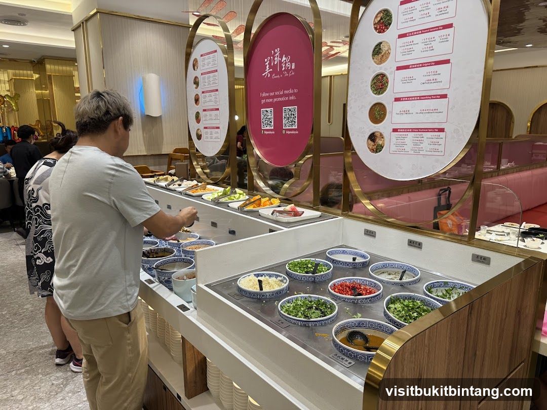 Diners Selecting Ingredients at a Buffet