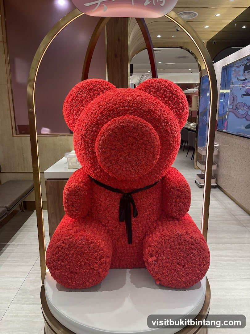Giant Rose Teddy Bear Decoration