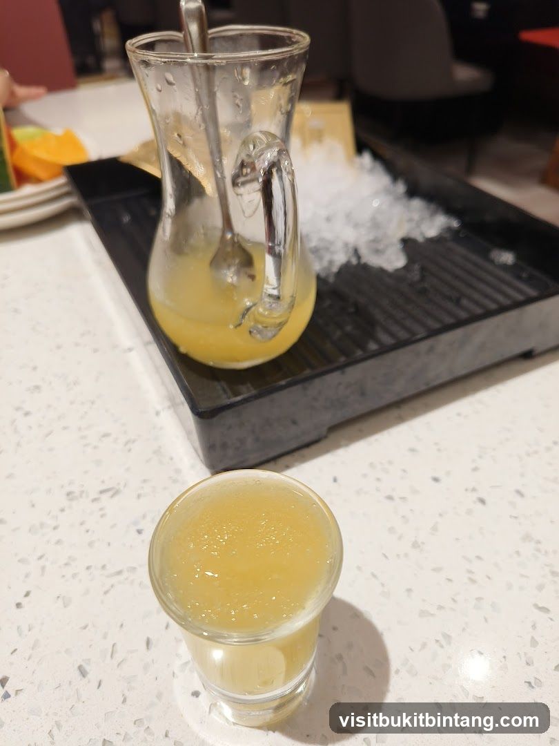 Yellow Drink and Ice