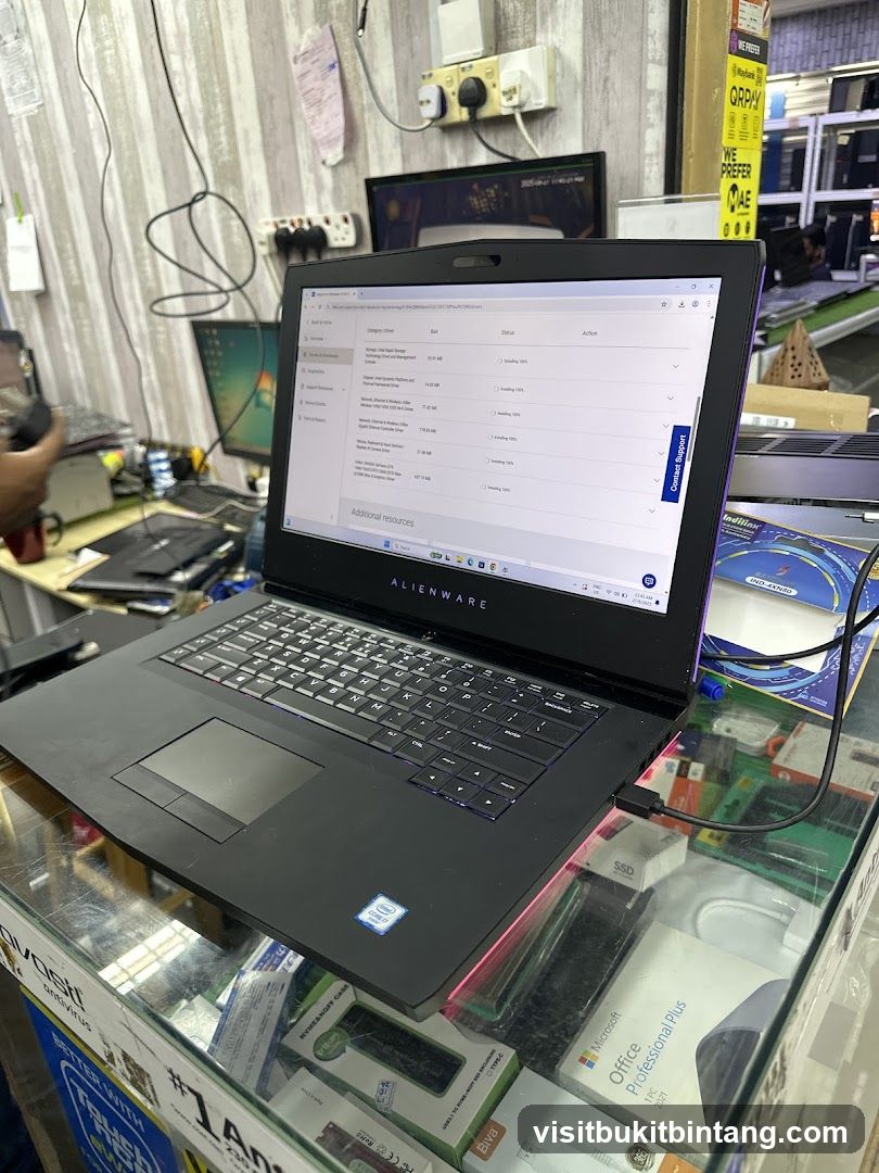 Alienware Laptop on Display