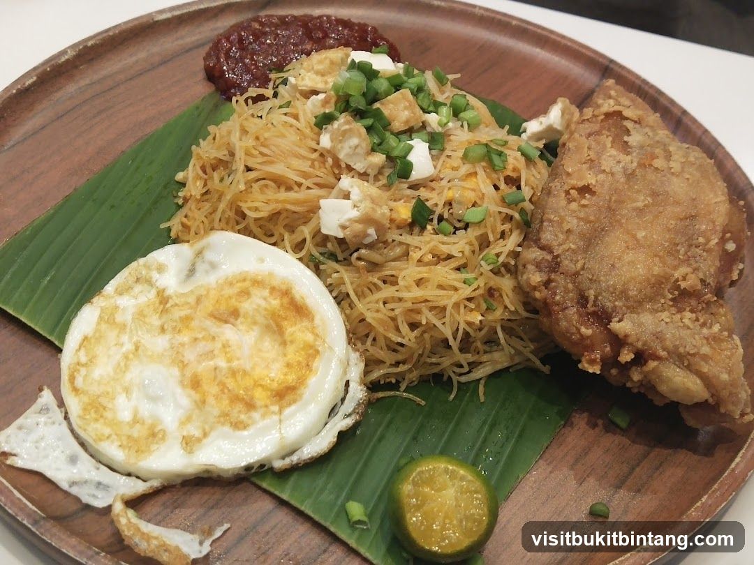Fried Chicken with Noodles and Egg