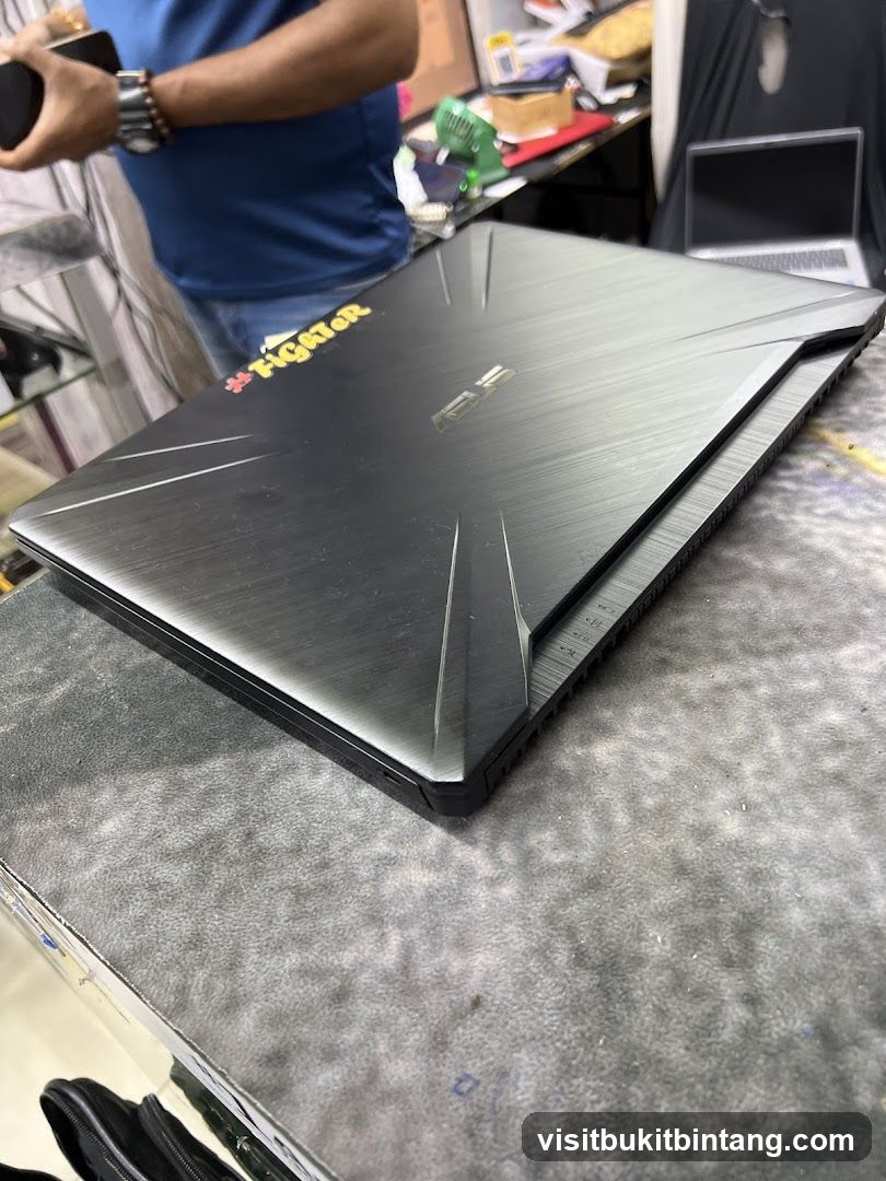 Laptop with sticker