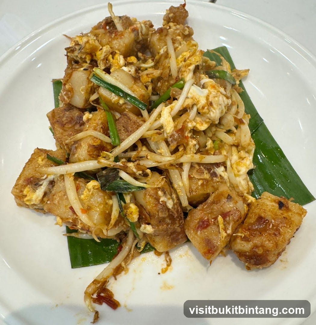 Fried Radish Cake with Eggs and Bean Sprouts