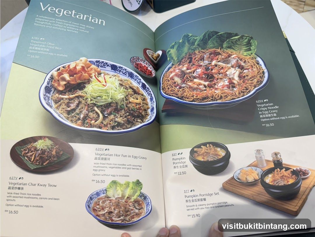 Vegetarian Menu