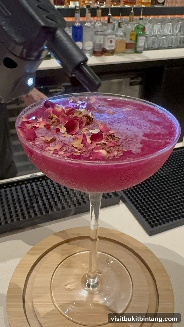 Cocktail with Rose Petals