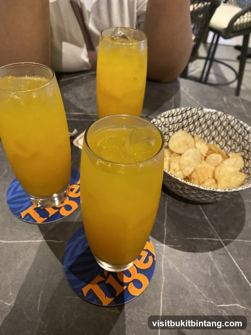 Orange Drinks and Chips