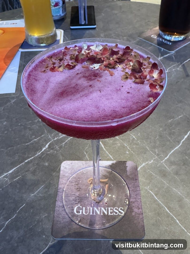 Cocktail with Rose Petals