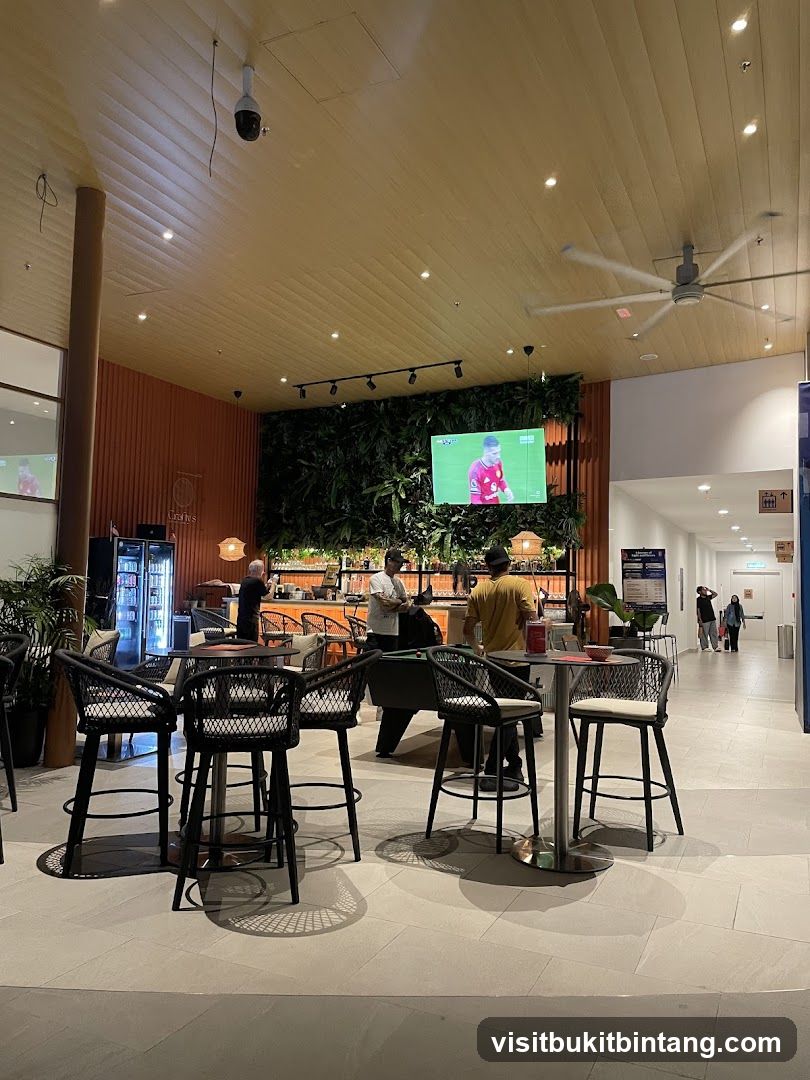 Bar Interior with Green Wall