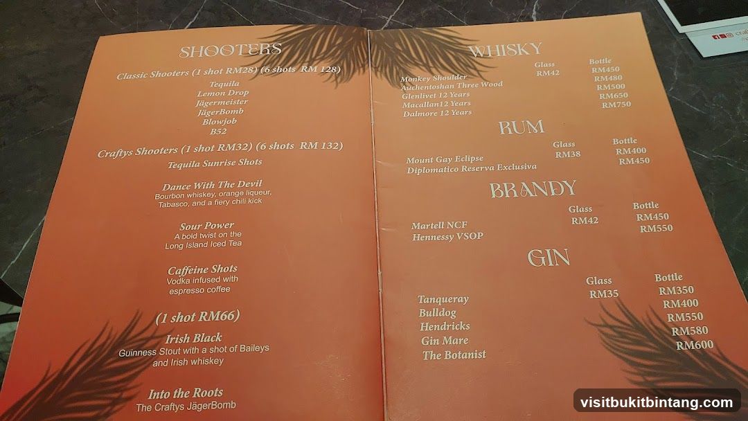 Drinks Menu