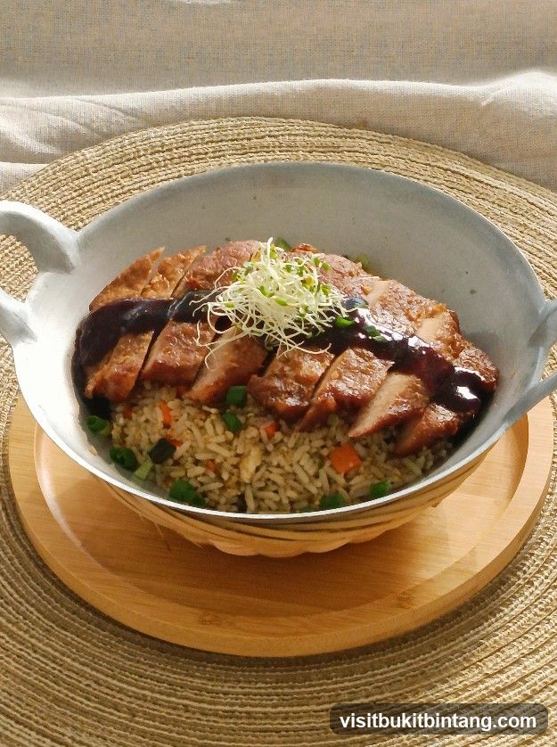 Sliced Pork with Fried Rice