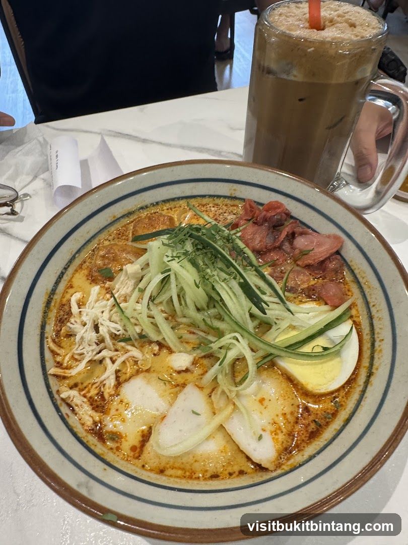 Laksa and Iced Coffee