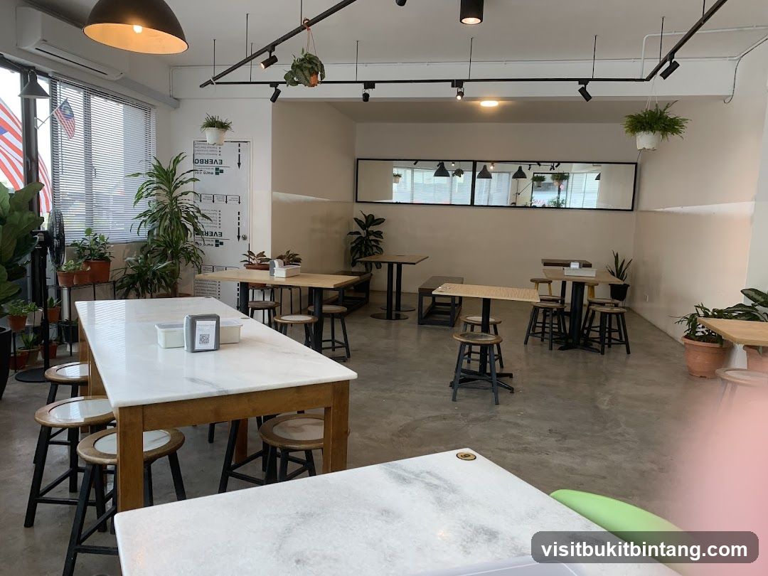 Cafe Interior with Tables and Chairs