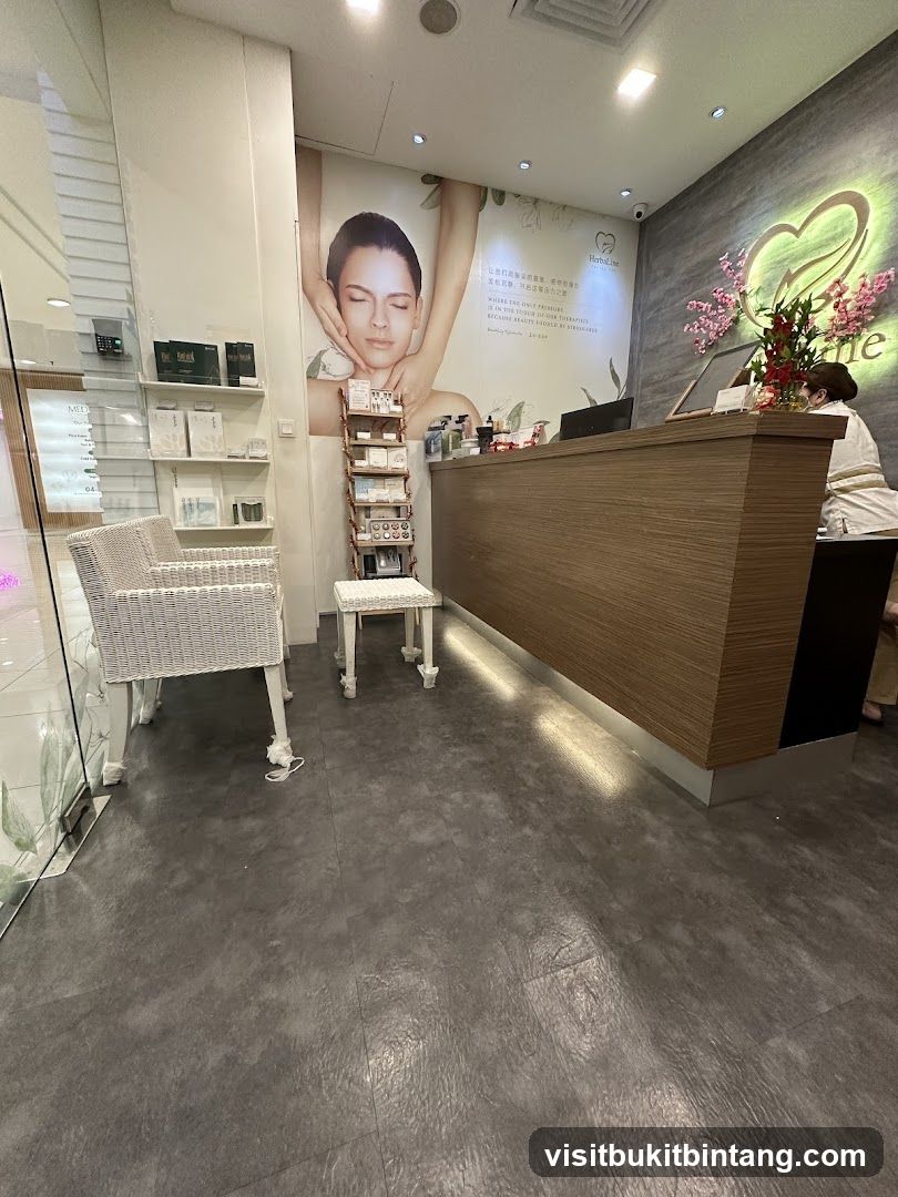 Spa reception area