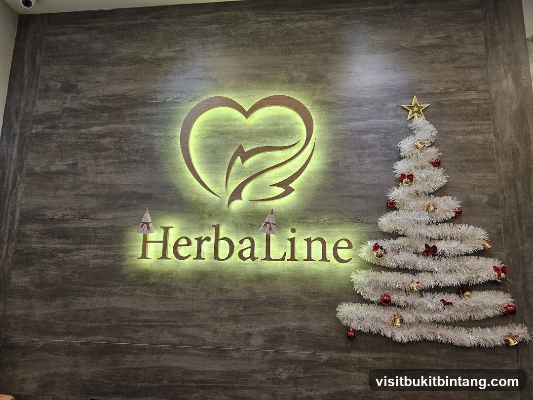 Herbaline Logo with Christmas Tree Decoration