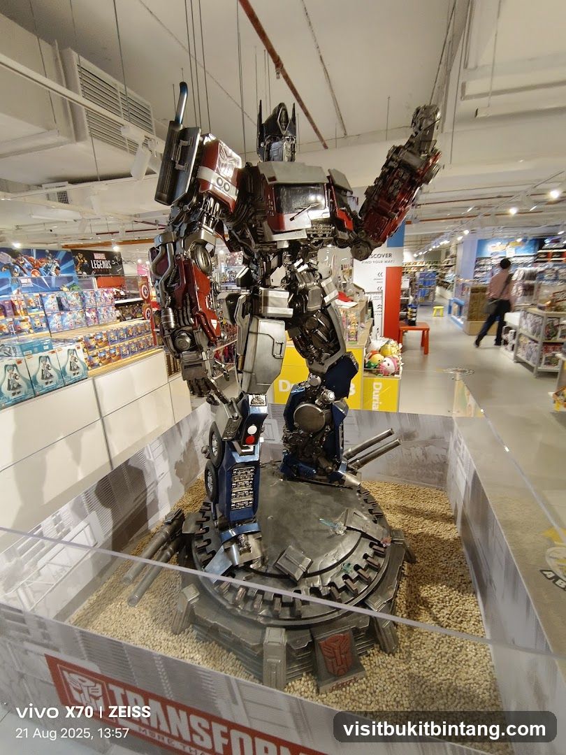 Optimus Prime Statue in a Store