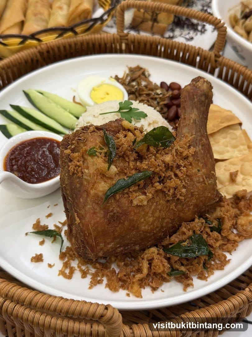 Nasi Lemak with Fried Chicken
