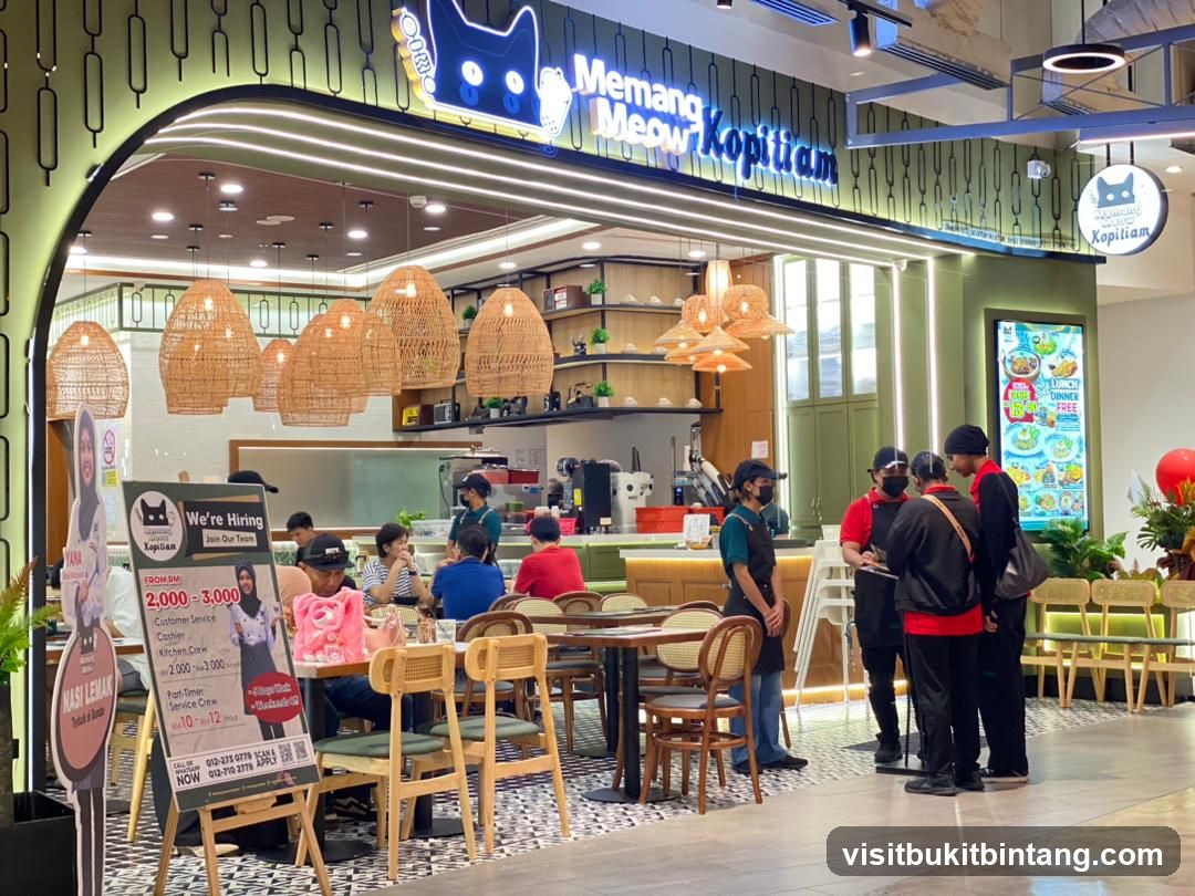 Kopitiam Interior with Hiring Sign