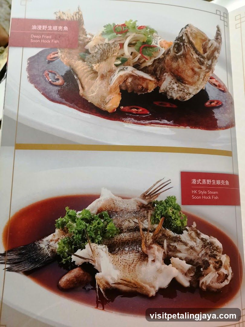 Cantonese Fish Dishes Menu Page