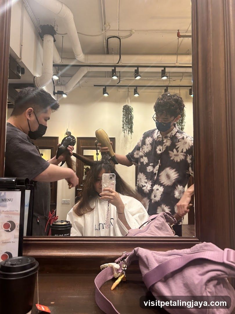 Hair Salon Interior Reflection