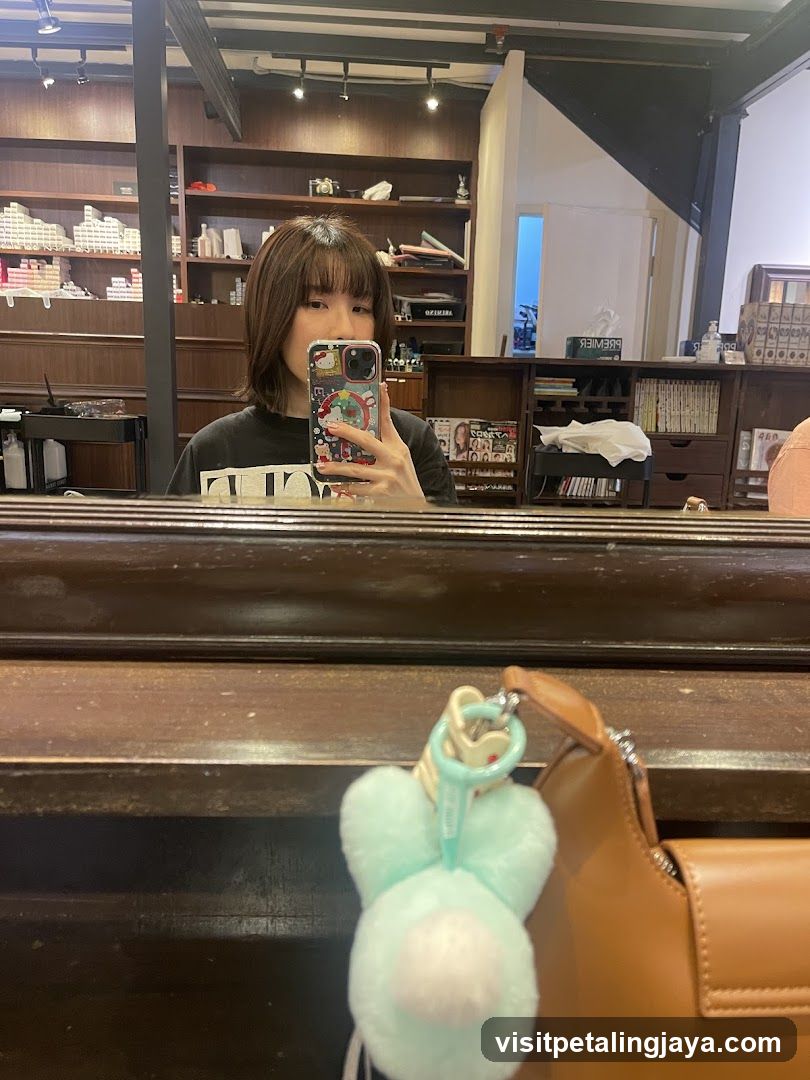 Mirror selfie in a shop interior
