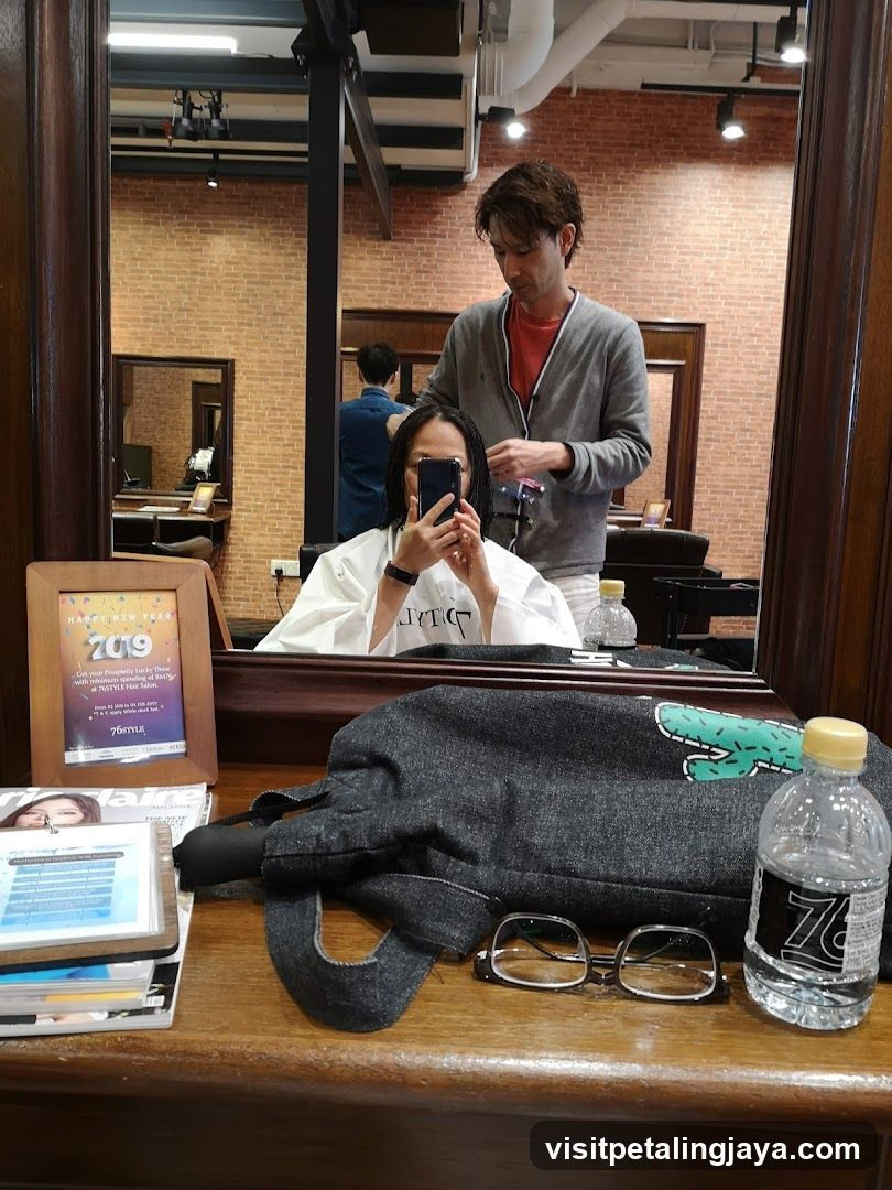 Hair Salon Interior Reflection