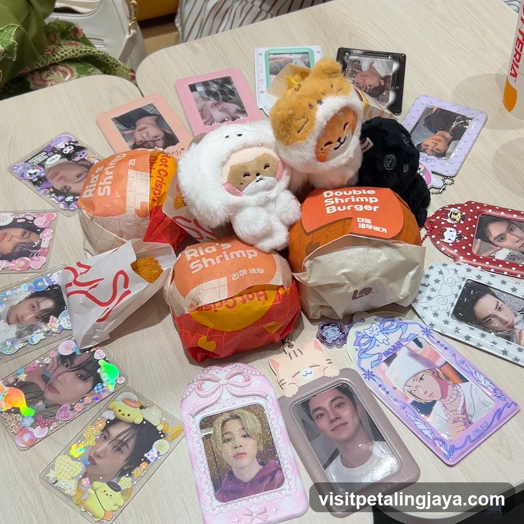 KFC Shrimp Burger Spread with Merchandise