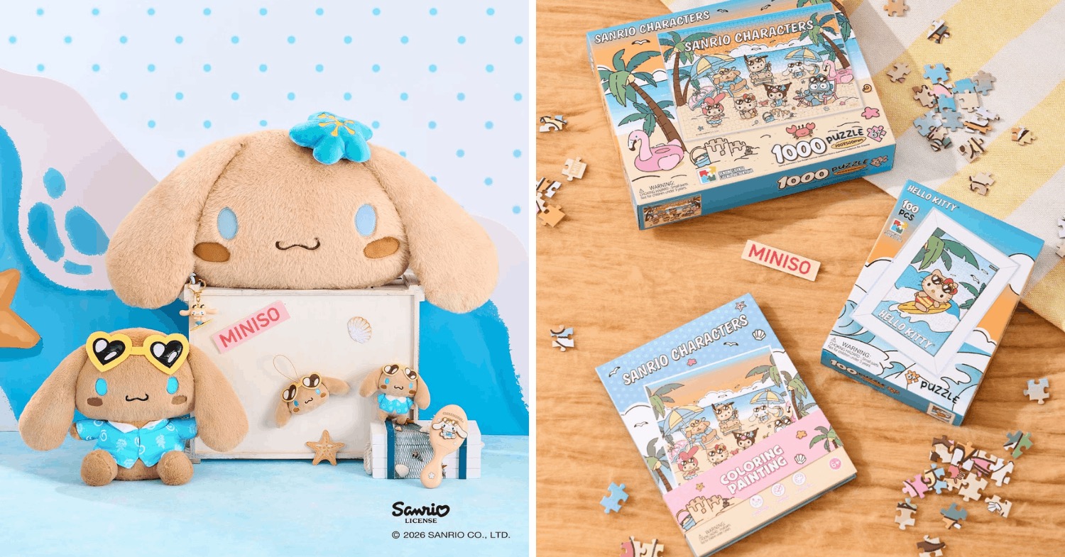 Sanrio Sun-Kissed merchandise at the MINISO pop-up, Pavilion KL Centre Court