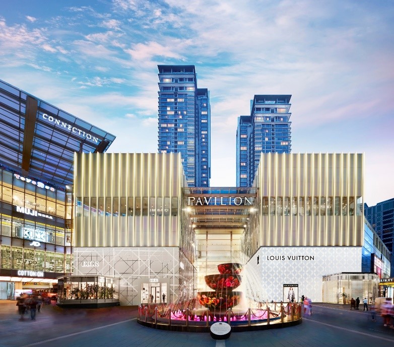 Pavilion Kuala Lumpur facade on Jalan Bukit Bintang, home of the MINISO Sanrio pop-up